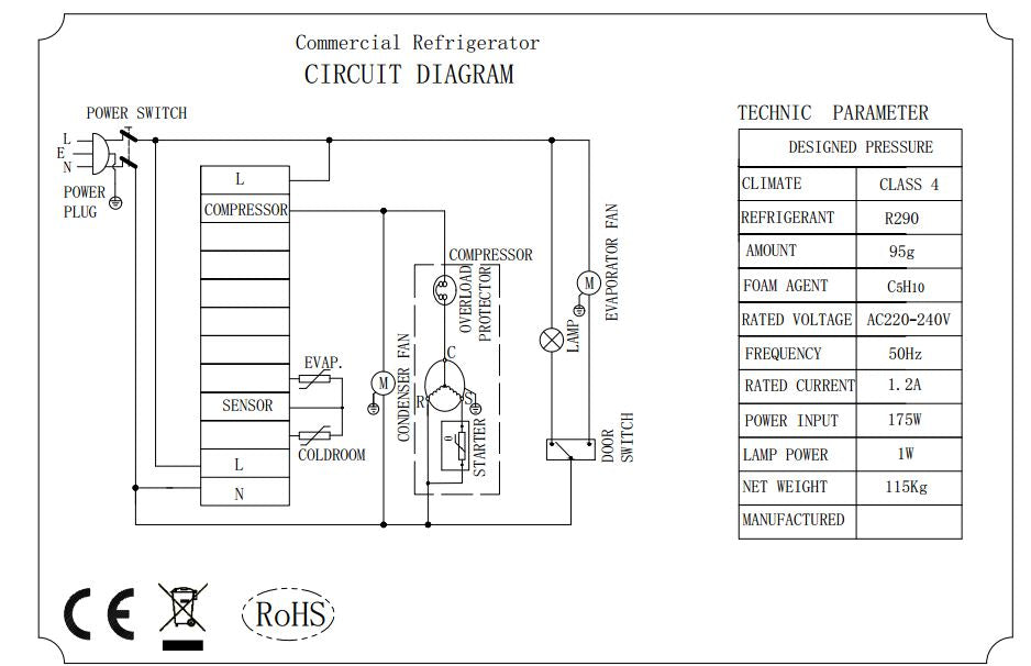 Horeca Koelkast 600L | +2°C/+8°C | Statisch met ventilator | 680x810x2010(h)mm