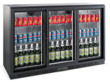Barkoeler | Schuifdeuren | Zwart | 320L | 0°C/+10°C | Statisch + Ventilator | 1350x520x850(h)mm