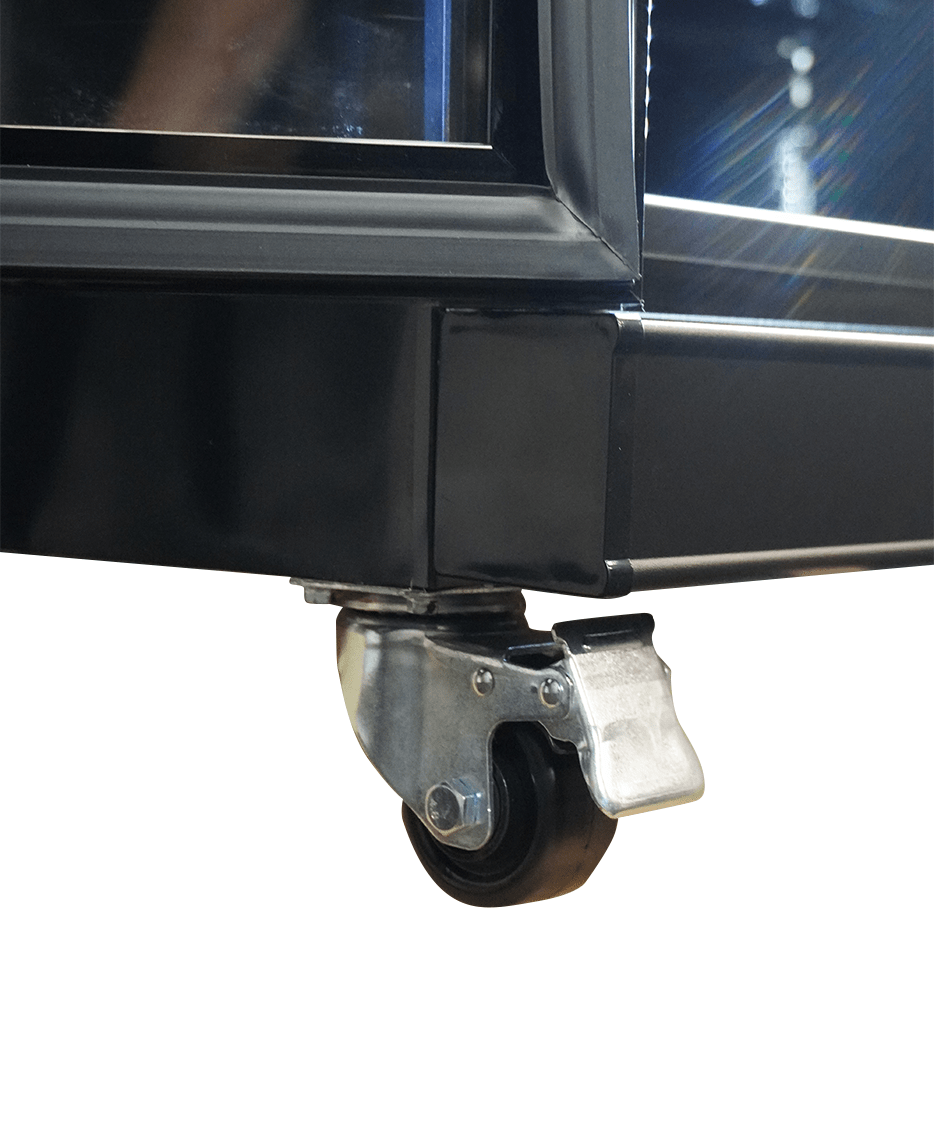 Glasdeur Koelkast Zwart | 770L | 2 Glasdeuren | 0°C/+10°C | Geforceerd | 1100x525x1911(h)mm