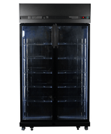 Glasdeur Koelkast Zwart | 770L | 2 Glasdeuren | 0°C/+10°C | Geforceerd | 1100x525x1911(h)mm