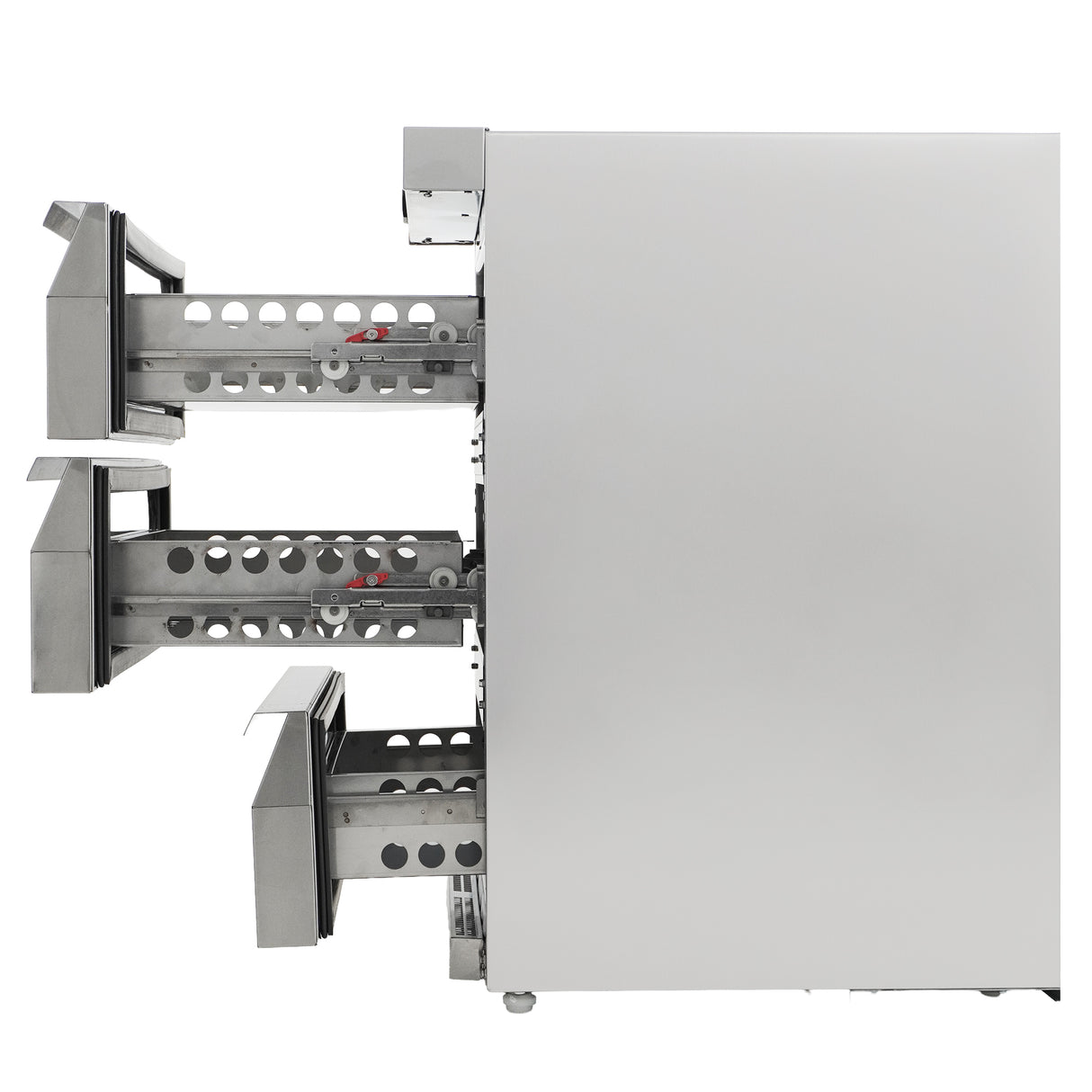 Koelkast | Energiezuinig | 101L | RVS | +2°C/+8°C | Geforceerd | 3 Laden | 600x605x810(h)mm