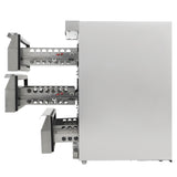 Koelkast | Energiezuinig | 101L | RVS | +2°C/+8°C | Geforceerd | 3 Laden | 600x605x810(h)mm