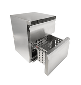 Koelkast | Energiezuinig | 101L | RVS | +2°C/+8°C | Geforceerd | 2 Laden | 600x605x810(h)mm