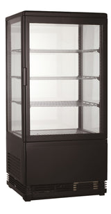 Koelvitrine | 78L | Zwart | 0°C/+12°C | 4 Niveaus | 428x386x960(h)mm
