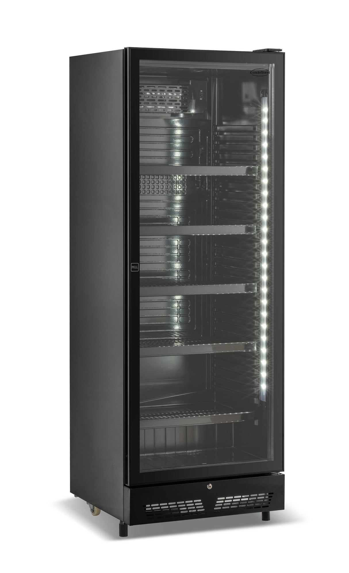 Drankenkoeling | 400L | Zwart | +2°C/+10°C | Statisch | Wielen | 650x595x1795(h)mm