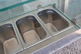 Pizzawerkbank | 444L | 3 Deuren | 8x 1/6 GN | +2°C/+8°C | Geventileerd | 1368x700x1180(h)mm
