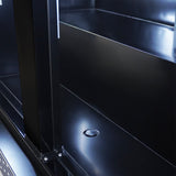 Glasdeur Koelkast | 1200L | Zwart | +2°C/+10°C | Geforceerd | Draaideuren | 1600x600x2100(h)mm