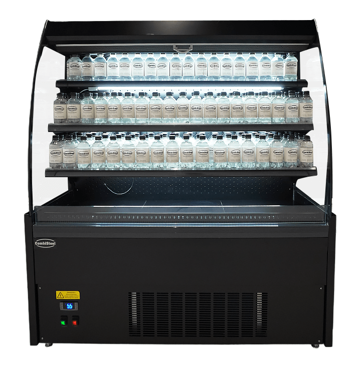 Wandkoeling zwart met nachtafdekking | 380L | 3 schappen | +2°C/+8°C | Geforceerd | 1300x660x1500(h)mm