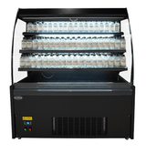 Wandkoeling zwart met nachtafdekking | 380L | 3 schappen | +2°C/+8°C | Geforceerd | 1300x660x1500(h)mm