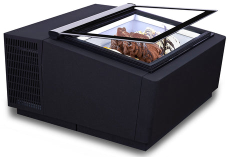 Schepijsvitrine | Zwart | 3x 5L | -16°C/-18°C | Statisch | 670x750x375(h)mm