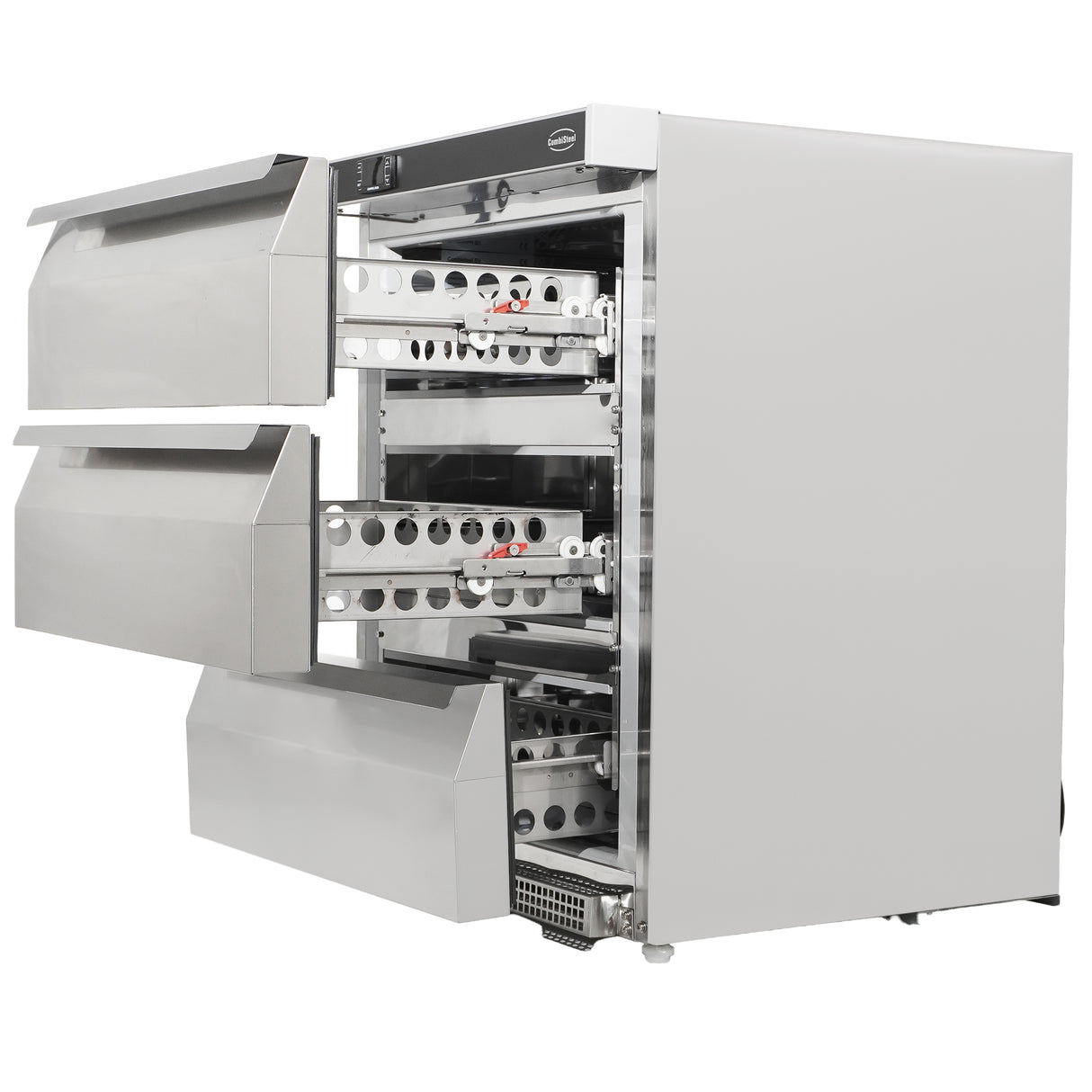 Koelkast | Energiezuinig | 101L | RVS | +2°C/+8°C | Geforceerd | 3 Laden | 600x605x810(h)mm
