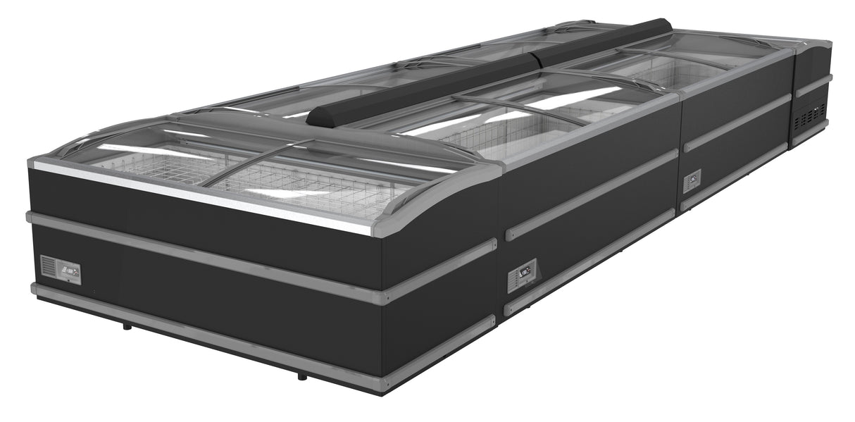 Supermarkt Vrieskist | 985L | Zwart | -18°C/-23°C | Statisch | Schuifdeksels | 1879x952x950(h)mm