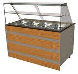 Gekoeld Buffet GN 4x 1/1 met led verlichting | Statisch | 230V | 1400x800x850/1350h)mm