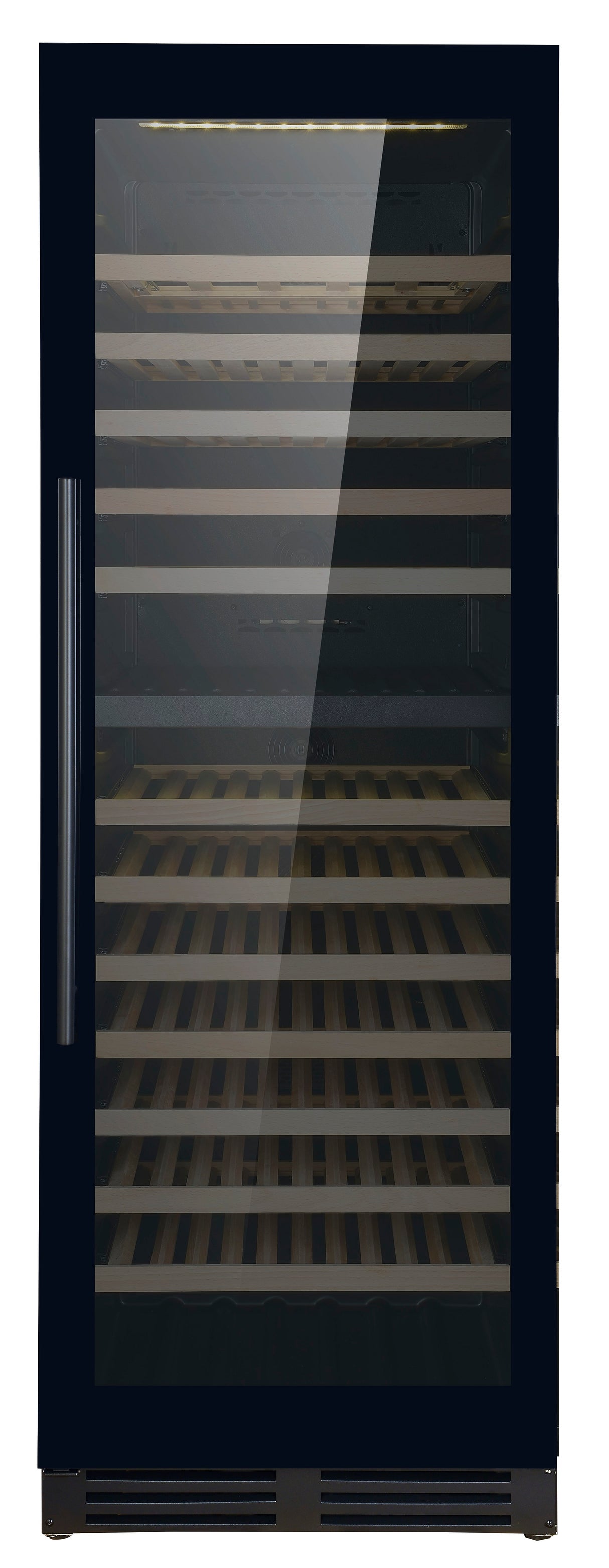 Wijnkoelkast 379L Glasdeur | 154 flessen | Zwart | Dual Zone | +5°C/+20°C | Geforceerd | 595x710x1720(h)mm