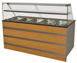 Gekoeld Buffet GN 5x 1/1 met led verlichting | Statisch | 230V | 1800x800x850/1350(h)mm