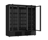Glasdeur Koelkast Zwart | 1530L | 3 Deuren | 0°C/+10°C | Geforceerd | 1880x710x1997(h)mm