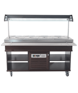 Gekoeld Buffet | 4x 1/1 GN | +4°C/+8°C | Statisch | Verlichte Kap | 1500x700x1400(h)mm