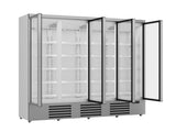 Glasdeur Koelkast Wit | 2025L | 4 Glasdeuren | 0°C/+10°C | Geforceerd | 2508x710x1997(h)mm