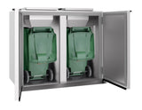 Afvalbakkoeler Dubbel (2x 240L-Container) | Incl. Koelunit | +2°C/+8°C | 0.35kW (230V) | 1740x980x1280(h)mm