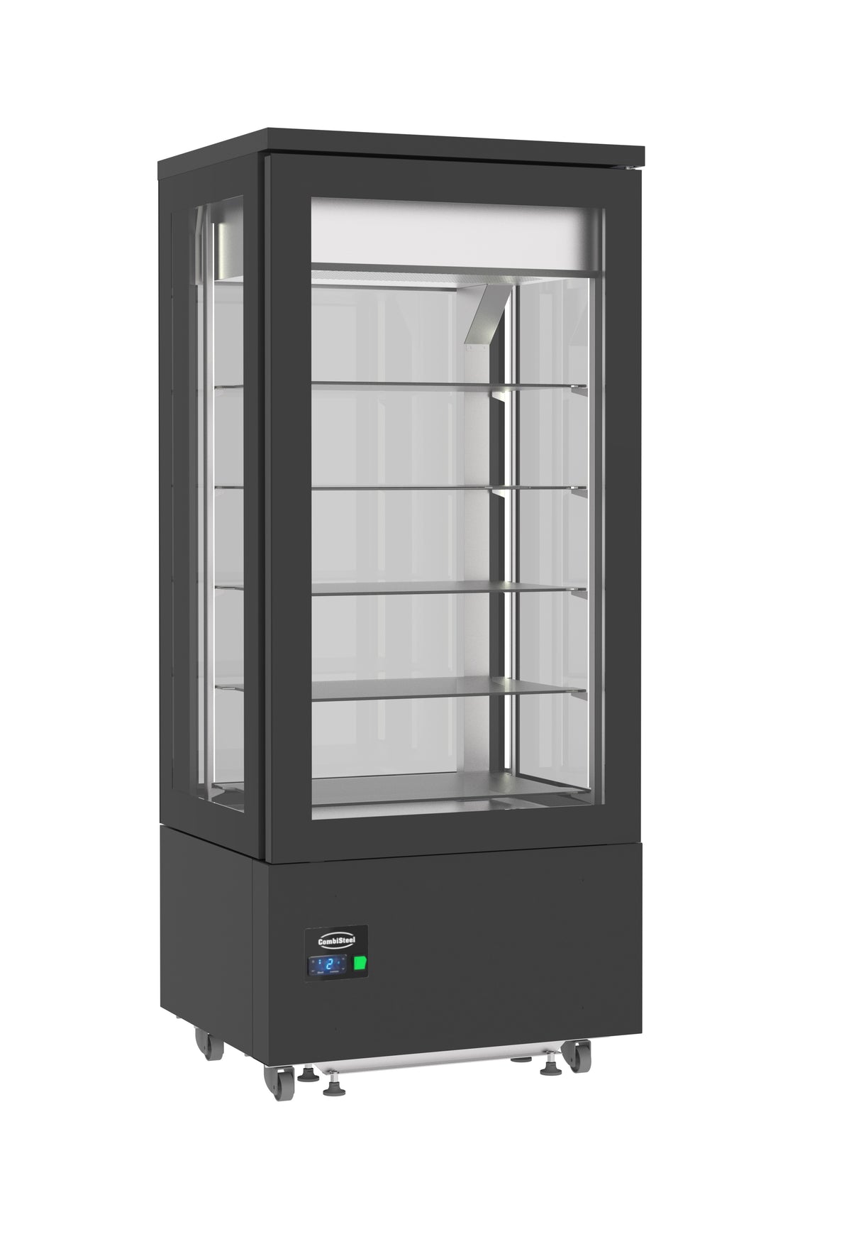 Gebaksvitrine | 400L | Zwart | +2°C/+10°C | Geforceerd | 6 Schappen | 800x660x1870(h)mm