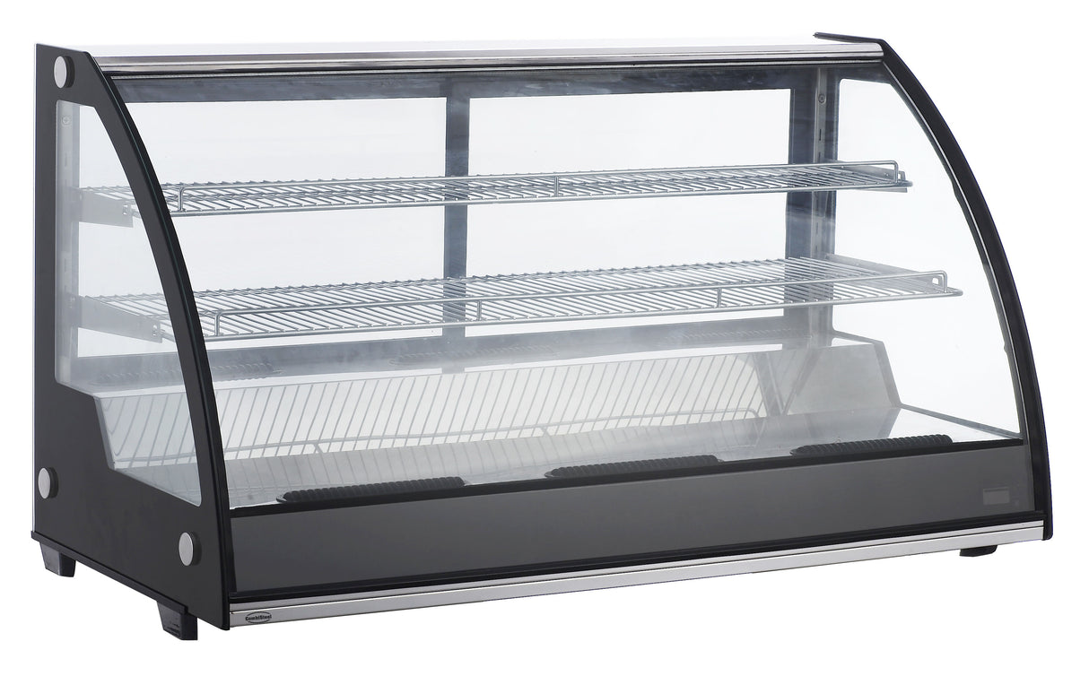Koelvitrine | 210L | Zwart/RVS | 0°C/+12°C | 1217x590x685(h)mm