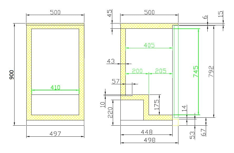 Barkoeler | 1 Glasdeur | Zwart | 98L | +2°C/+10°C | Geforceerd | 500x500x900(h)mm