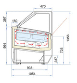 Schepijsvitrine | MILLENIUM | 870L | 16x 5L | -14°C/-16°C | Geforceerd | 1496x1054x1356(h)mm