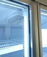 Glasdeur Koelkast Wit | 1000L | 2 Glasdeuren | 0°C/+10°C | Geforceerd | 1253x710x1997(h)mm