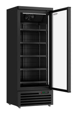 Glasdeur Vrieskast Zwart | 600L | 1 Deuren | -18°C/-22°C | Geforceerd | 750x710x1997(h)mm