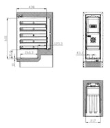 Wijnkoelkast 50L Glasdeur | 20 flessen | Zwart | +5°C/+20°C | Geforceerd | 295x570x820(h)mm