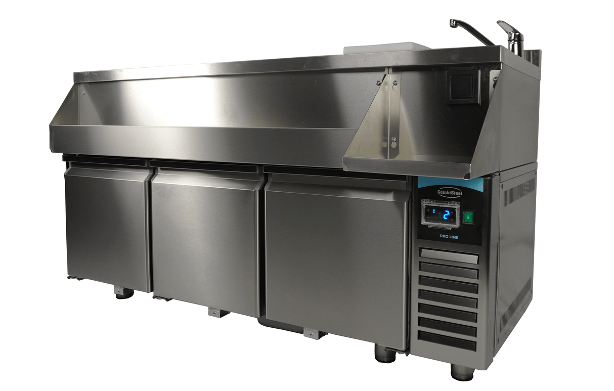 Gekoeld Bar-/Cocktailstation | PRO LINE | 280L | 3 Deuren | -2°C/+8°C | 1700x700x1000(h)mm