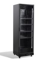 Glasdeur koelkast NAP-360 | 375L | Zwart | +2/+10 ºC | Geforceerd | Wielen | 4595x620x1950(h)mm