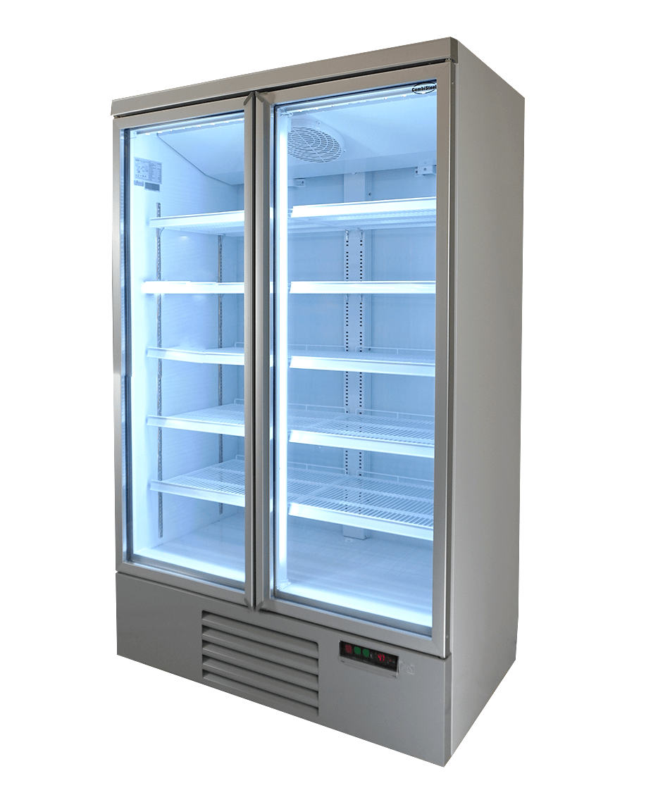 Glasdeur Koelkast Wit | 1000L | 2 Glasdeuren | 0°C/+10°C | Geforceerd | 1253x710x1997(h)mm
