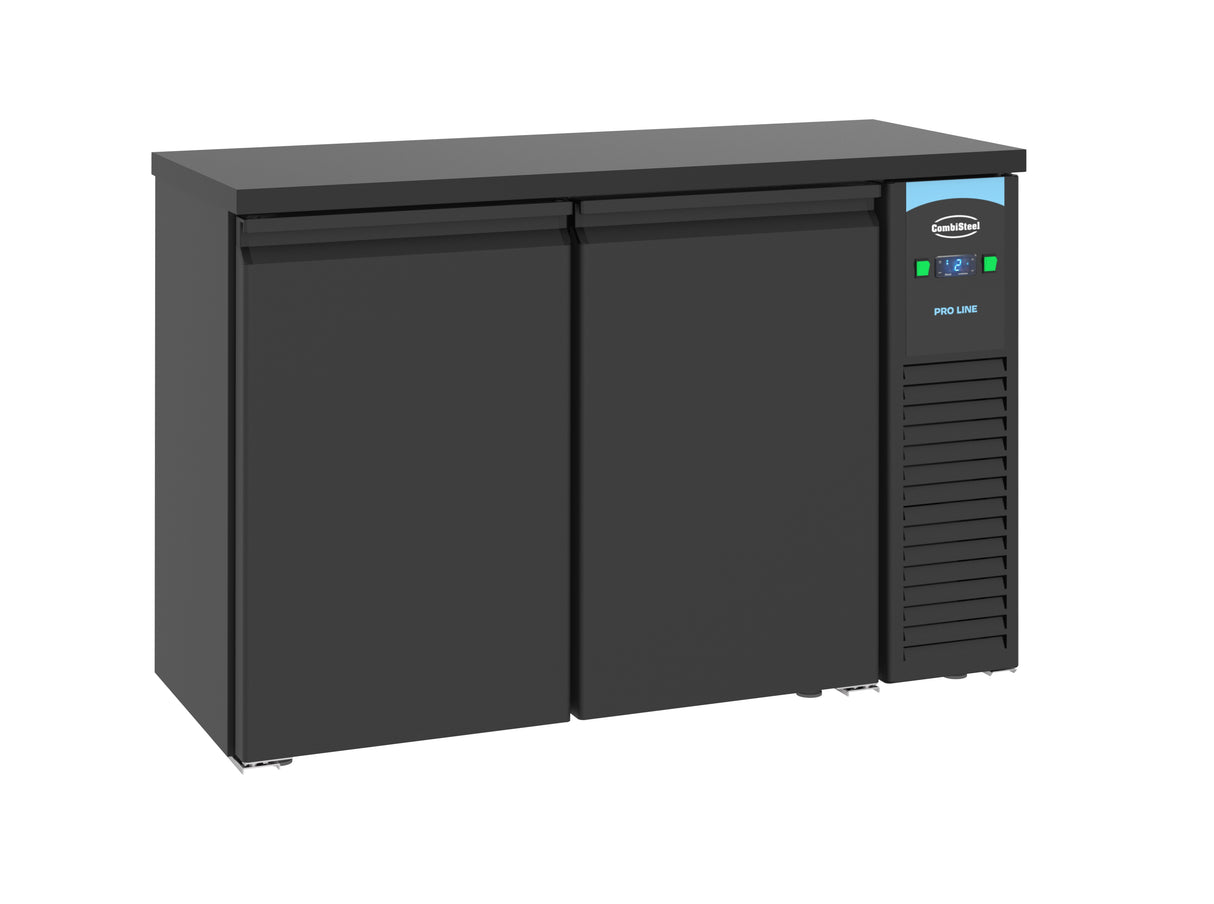 Pro-Line Barkoeler | Zwart | 2 Deuren | 320L | -2°C/+8°C | Geforceerd | 1380x550x950(h)mm