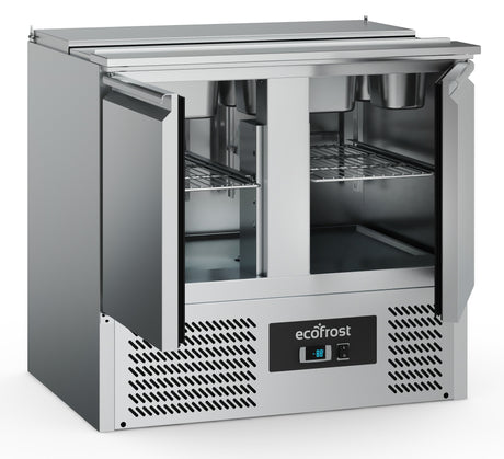 Gekoeld saladette | 2x 1/1 GN + 3x 1/6 GN | +2°C/+8°C | Statisch met ventilator | 900x700x870(h)mm