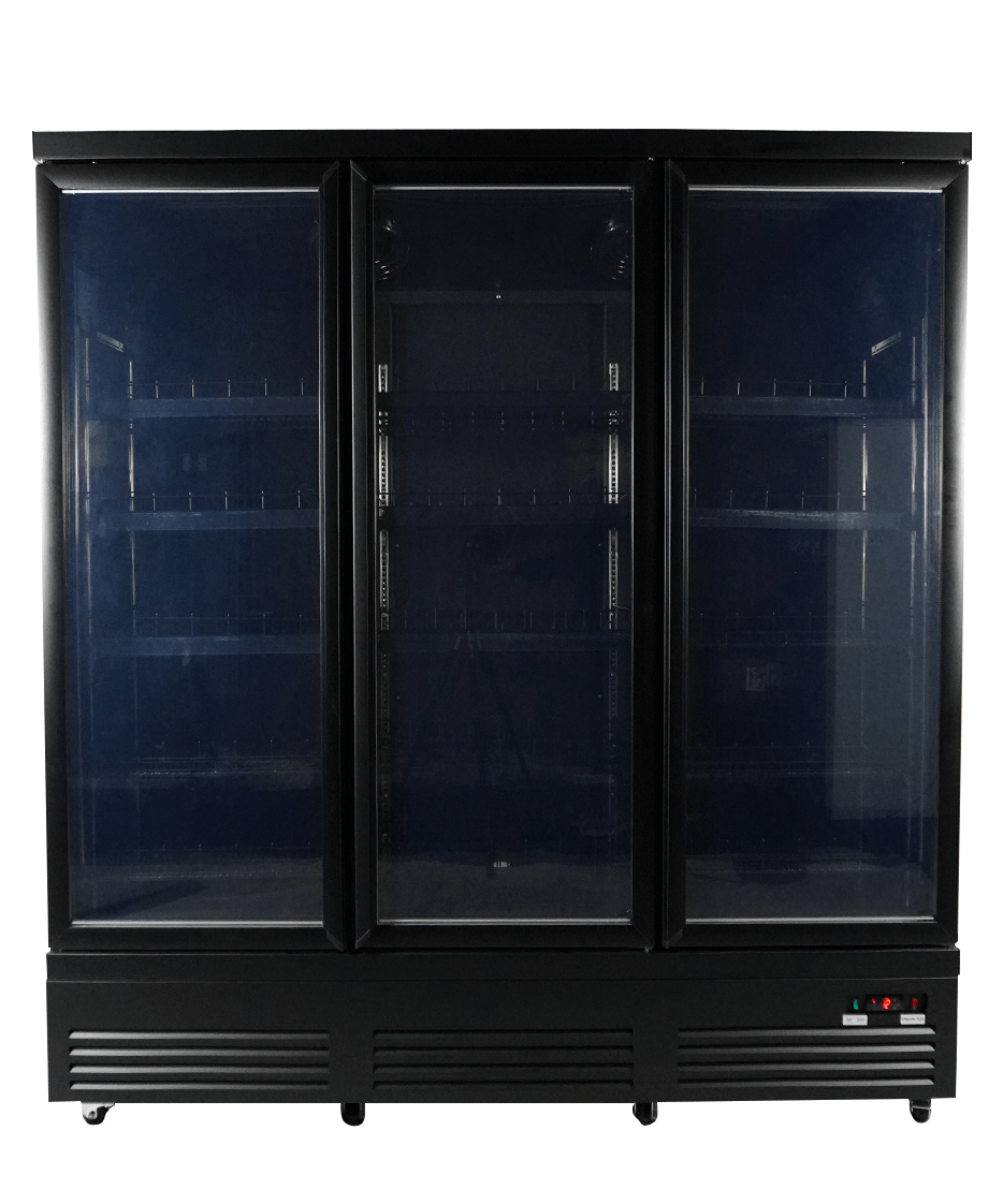 Glasdeur Koelkast | 1600L | Zwart | 0°C/+10°C | Geforceerd | Draaideuren | 1880x705x2050(h)mm