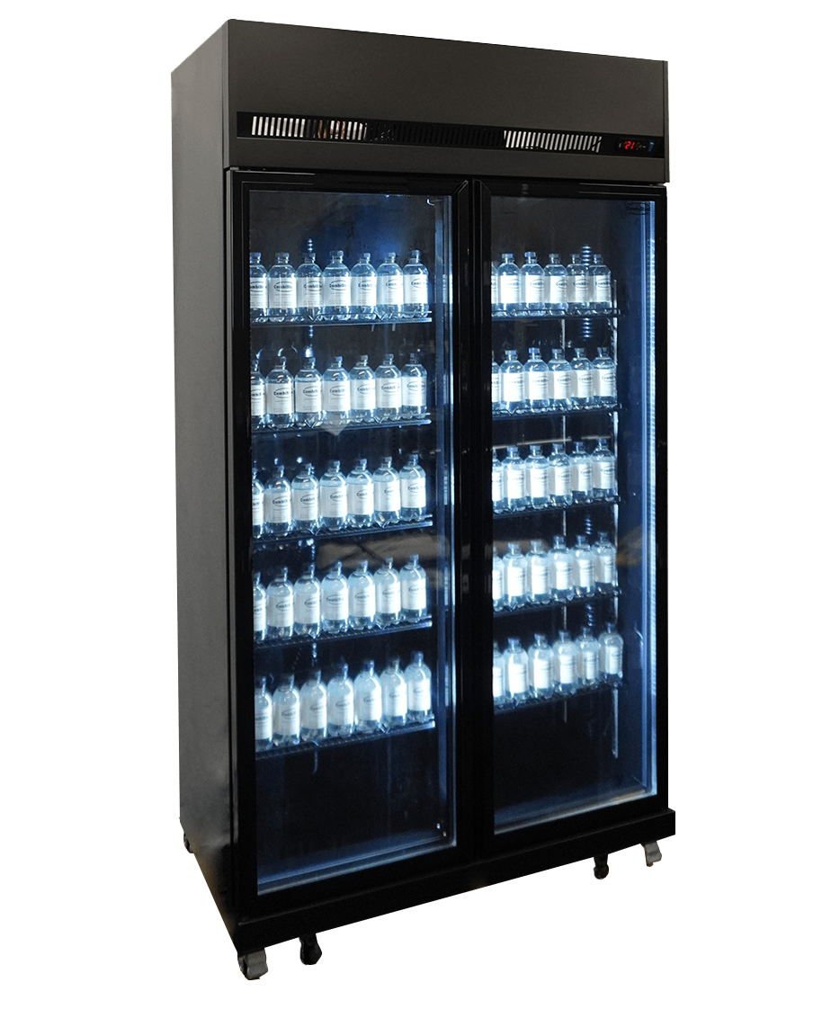 Glasdeur Koelkast Zwart | 770L | 2 Glasdeuren | 0°C/+10°C | Geforceerd | 1100x525x1911(h)mm
