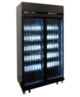 Glasdeur Koelkast Zwart | 770L | 2 Glasdeuren | 0°C/+10°C | Geforceerd | 1100x525x1911(h)mm
