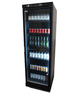 Drankenkoeling Zwart | 382L | Glasdeur | +4°C/+10°C | Statisch met Ventilator | 595x650x1850(h)mm