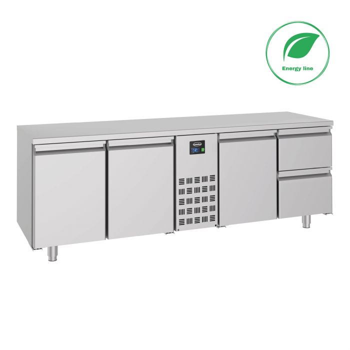 Combisteel Koelwerkbank | ENERGY LINE | 632L | 3 Deuren + 2 Laden (1/1 GN) | -2°C/+8°C | Geforceerd | 2270x700x850(h)mm | 7489.5360
