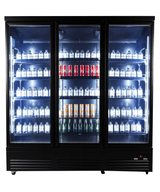 Glasdeur Koelkast | 1600L | Zwart | 0°C/+10°C | Geforceerd | Draaideuren | 1880x705x2050(h)mm