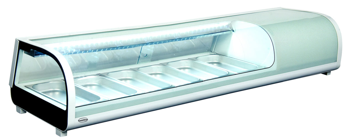 Sushivitrine | RVS | 62L | 6x 1/3 GN | 0°C/+12°C | Statisch | 1529x420x265(h)mm