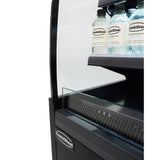 Wandkoeling zwart met nachtafdekking | 290L | 3 schappen | +2°C/+8°C | Geforceerd | 1000x660x1500(h)mm