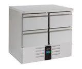 Koelwerkbank | ENERGY LINE | 257L | 4 Laden | +2°C/+8°C | Geforceerd | 900x700x875(h)mm