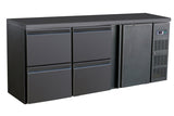 Barkoelkast 537L | Zwart | 0°C/+10°C | Geforceerd | 1 deur met 4 Laden | 2002x513x860(h)mm