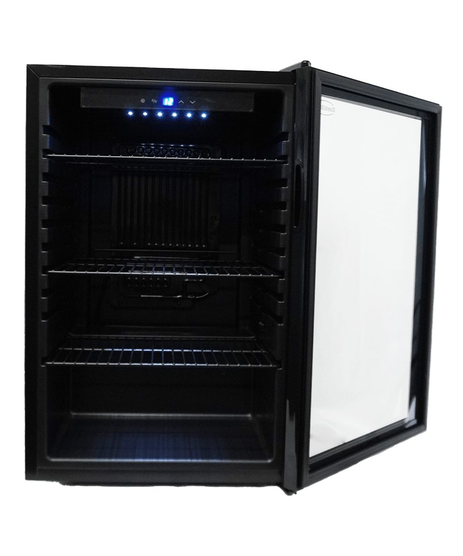Drankenkoeling | Zwart | 150L | 1 Glasdeur | +3°C/+10°C | Statisch | 540x539x847(h)mm