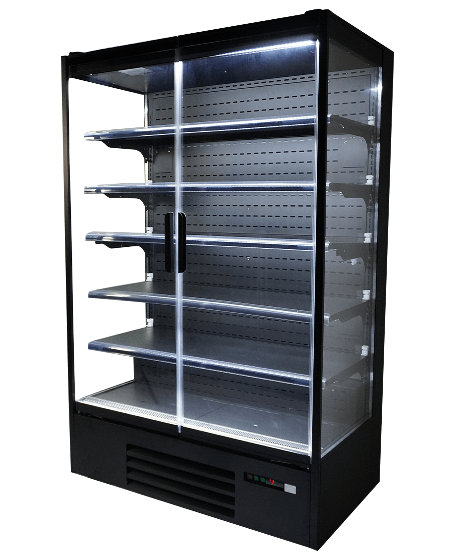 Wandkoeling Marco | Zwart | Draaideuren| 1292L | -1°C/+5°C | Geforceerd | 5 Etages | 1310x740x2010(h)mm
