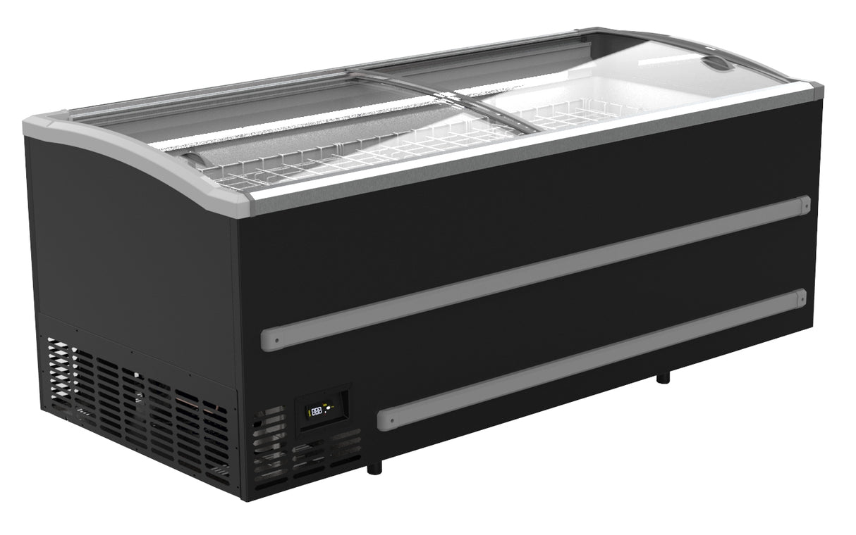 Supermarkt Vrieskist | 985L | Zwart | -18°C/-23°C | Statisch | Schuifdeksels | 1879x952x950(h)mm