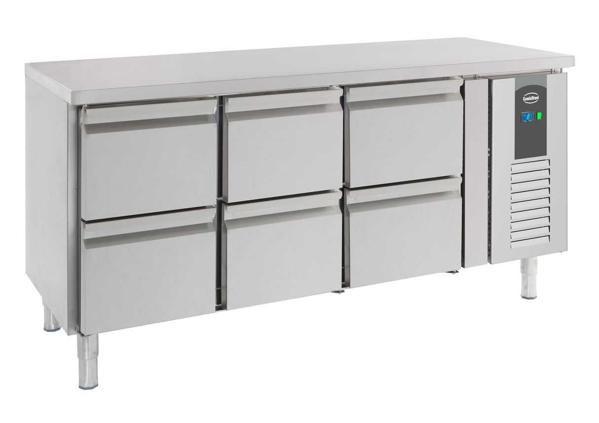 Koelwerkbank | 417L | 6 laden | +2°C/+8°C | Geforceerd | 1795x700x850(h)mm