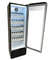 Glasdeur Koelkast | 280L | Zwart | +1°C/+10°C | Geforceerd | Wielen | 540x560x1725(h)mm